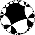 Uniform tiling of the hyperbolic plane by octagons.