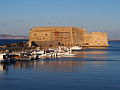 * Nomination The venetian fort of Koules, Heraklion, Crete. --C messier 17:04, 24 December 2014 (UTC) Comment for me, much space in sky and sea. I suggest cut. IMHO. --Rjcastillo 23:03, 24 December 2014 (UTC) The crop's ok but it's significantly too dark. Mattbuck 14:54, 31 December 2014 (UTC) Done Increased brightness, keep in mind it was shot half an hour before sunset.--C messier 15:09, 31 December 2014 (UTC) * Promotion Good quality after correction --Hubertl 10:25, 5 January 2015 (UTC)