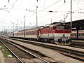 A ZSSK 754 class locomotive at Žilina, Slovakia