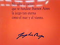 Quote by Borges at Buenos Aires Madrid Metro station.