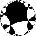 Uniform tiling of the hyperbolic plane by dodecagons.