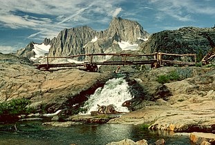 Mount Ritter and Banner Peak over the John Muir Trail