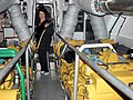 The engine room of a Severn class lifeboat, in Poole Harbour, Dorset, England