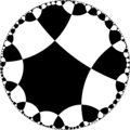 Uniform tiling of the hyperbolic plane by octagons.