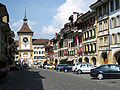 Hauptgasse und Berntor in Murten, Schweiz