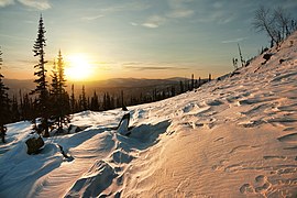 Sunset in Kuznetsk Alatau, South Siberia