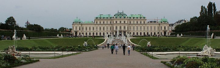 Belvedere Gardens with the Upper Belvedere (northern aspect)