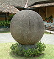 Stone sphere created by the Diquis culture in the courtyard of the Museo Nacional de Costa Rica