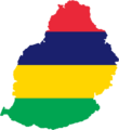 Flag-map of Mauritius