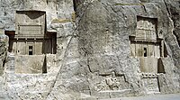 Naqsh-e Rustam, Achämenidengräber und Sassanidenreliefs