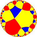 Uniform tiling of hyperbolic plane, 4x4x∞o. Generated by Python code at User:Tamfang/programs.