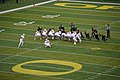 Stanford Cardinal kicking a field goal vs. the Oregon Ducks