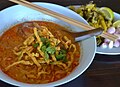 Khao soi kai (northern Thai curry noodle soup with chicken)