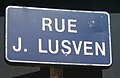 Plaque de rue à Ploudalmézeau : Joseph Lusven.