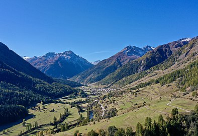 Der Inn bei Lavin (Zernez) im Unterengadin