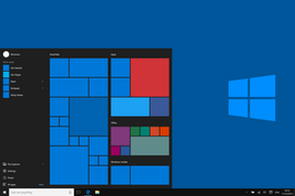 Abstract version of Windows 10 interface