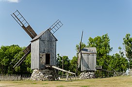 Angla windmill park in Saaremaa, Estonia