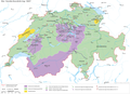 Karte des Sonderbundskrieges in der Schweiz 1847