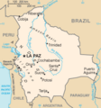 Mapa de Bolivia extraído del CIA World Factbook Map of Bolivia from the CIA World Factbook