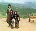 Portrait of a Dagestani couple in Caucasus Mountains