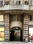 Entrance to Jägerhof in Leipzig, Germany.