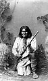 Geronimo in 1887, photo by Ben Wittick