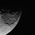 Iapetus, taken by Cassini-Huygens, Dec. 31, 2004