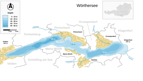 Map of Wörthersee