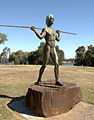 Statue of Yagan on Heirisson Island, Perth