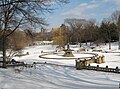 Lake terrace in winter