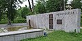 The symbolic spring: a fountain, fed by an electric groundwater pump.