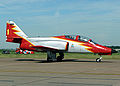 CASA C-101 Aviojet trainer of the national aerobatics display team of Spain, the Patrulla Aguila