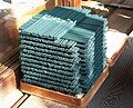 Stacks of incense sticks for sale at a Buddhist temple in Japan