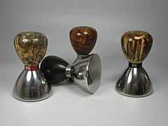 verschiedene Espresso Tamper