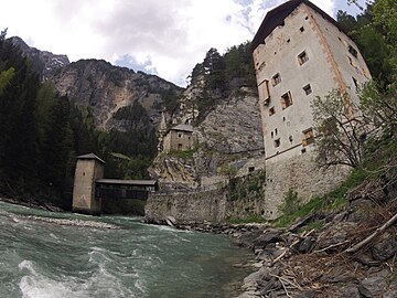 Inn River in the canton of Graubünden, Finstermünz