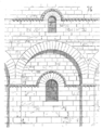 Dessin d'un arc de décharge de l'église Saint-Étienne de Nevers