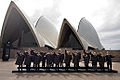 The official portrait in front of the Sydney Opera House