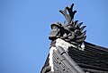 Dragonhead roof ornament at Wolijeongsa located on the eastern slopes of Odaesan was founded in 643, and is composed of 60 temples buildings and 8 hermitages.