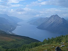 Langfjorden at Alta, E6 along shores