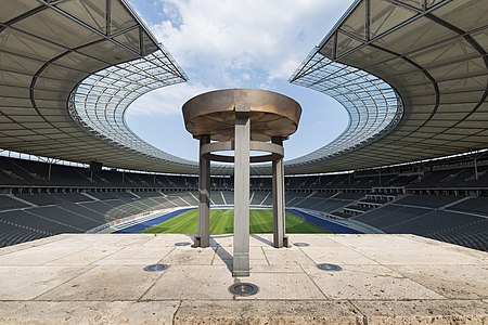 View from the Marathon Gate into the Olympiastadion in Berlin Photograph: Jan Künzel Licensing: CC-BY-SA-4.0