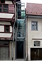 Fassade Roßbachstraße mit neuem Eingang zum Innenhof