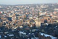 The church of Saint André and the old districts of Namur.