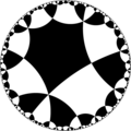 Uniform tiling of the hyperbolic plane by hexagons.