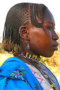 A Nuba woman hairstyle