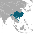 Range of Chinese ferret-badger (Melogale moschata)