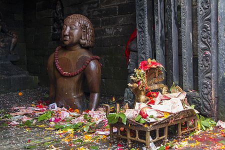 A stone sculpture of Birupakshya at One of the world heritage site of Nepal Pashupatinath Temple by Bijay K. Shrestha