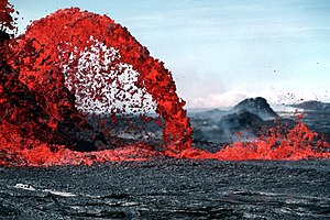 Pahoeoe lava fountain