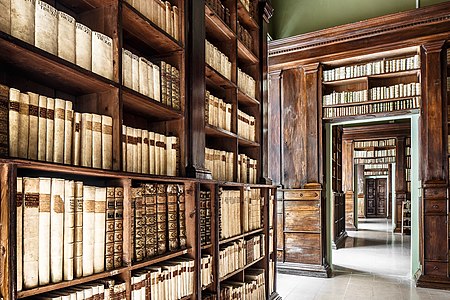 Palazzo Gambalunga, Rimini. Public library, hall 18 Photograph: Ivan Ciappelloni Licensing: CC-BY-SA-4.0 Jury: A perfect lighting and framing.