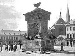 Fountain (1829-1898) at Viehmarktplatz in Trier, Germany.