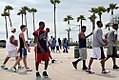 Streetball players at Venice Beach, USA.